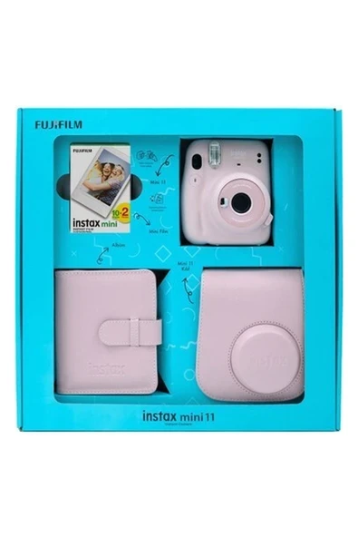 Instax Mini 11 Kare Albümlü 20'li Filmli Pembe Box ürün görseli 1