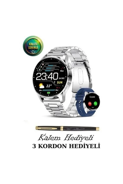 Tekno Trust Resmi Distribütör Garantili Watch Pro 4 Amoled Ekranlı Yuvarlak Akıllı Saat Ios ve Android Tüm Tele ürün görseli 1