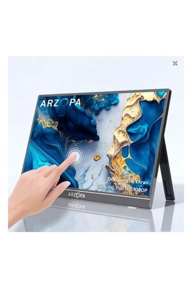 Arzopa A1 T 15.6" 30 Ms  60Hz Full Hd IPS Ultra Ince Dokunmatik Taşınabilir Monitör ürün görseli 1