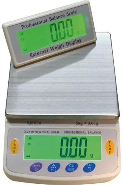 Diamond Dijital Göstergeli Çift Ekran Hassas Terazi Nvz-1978 (5 Kg-0.01) ürün görseli 1