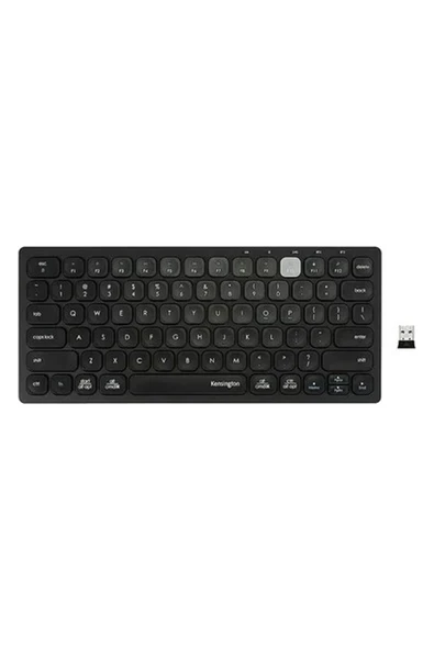 Kensington Çok Cihazlı Çift Kablosuz Kompakt Klavye (K75502US) Black Compact Wireless ürün görseli 1