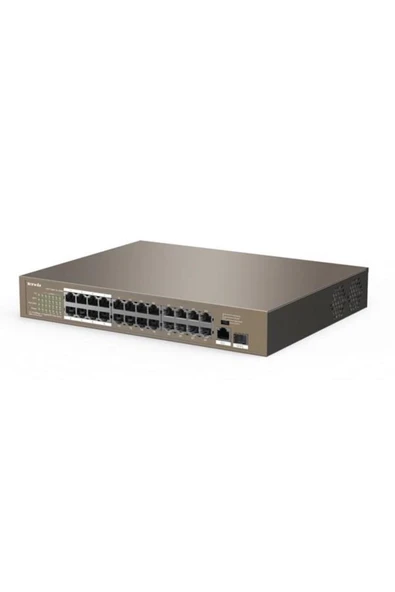 16port F1126P-24-250W 10/100 2-Uplınk-1-SFP 250W Full PoE Yonetilemez Rack Mount Switch ürün görseli 1