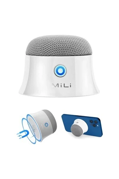 Store Küçük Mıknatıslı Bluetooth Hoparlör, iPhone 12/13 Serisi Için, Mini Duş Hoparlörü, Golf Arabası Için Monte Edilebilir, Gerçek Kablosuz Taşınabilir Bluetooth Hoparlör (Beyaz) ürün görseli 1