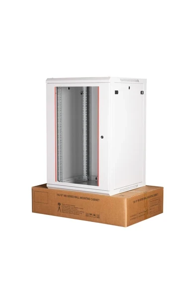 - 18u 19\" Duvar Tipi Rack Kabinet – Genişlik: 600 Mm | Derinlik: 600 Mm – Açık Gri (DEMONTE) ürün görseli 1