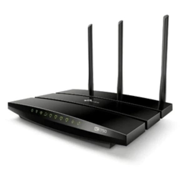 TP-Link Archer AC1750 WiFi Yönlendirici - Çift Bantlı Gigabit, Qualcomm içeride, Alexa(A7) ile Çalışır, Siyah ürün görseli 1