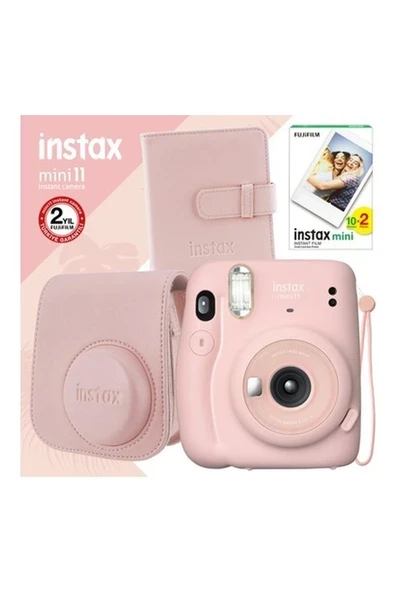 Instax Mini 11 Pembe Fotoğraf Makinesi ve Kare Albümlü Seti 11 ürün görseli 1