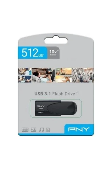Pny Attaché 4 512GB USB 3.1 Flash Bellek (FD512ATT431KK-EF) ürün görseli 1