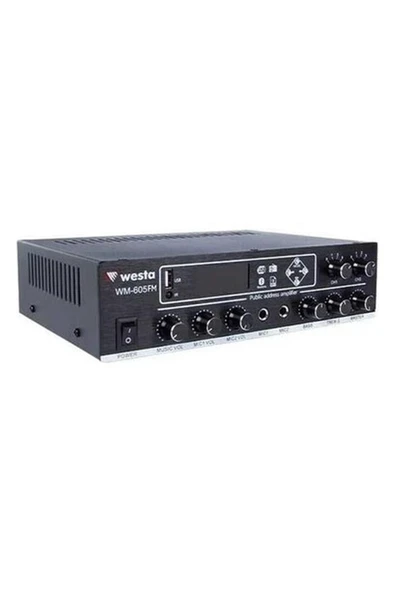 Westa WM-605FM 100W 2-Bölgeli Radyolu 100W/100V Mixer Amfi ürün görseli 1
