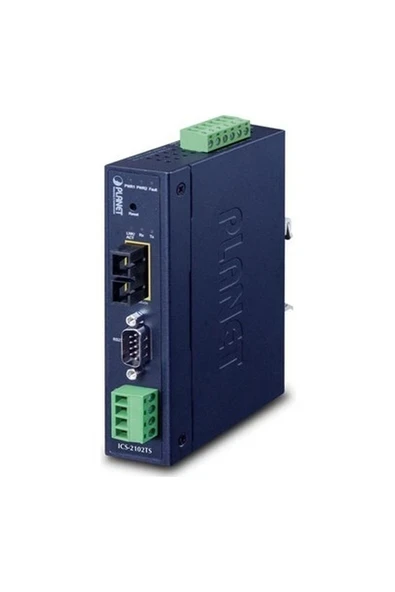 Planet IP30 Endüstriyel 1-Port RS232/RS422/RS485 Serial Device Sunucu (IP30 Industrial 1-Port RS232/RS422/RS485 Serial Device Server)1 x 100FX Sc, SM/30KM&LT;BR&GT;-40~75 Derece C ürün görseli 1