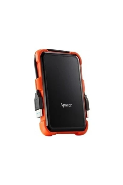 Apacer AC630 Siyah-Turuncu 1 Tb Askeri Sınıf Darbeye Dayanıklı 2.5" USB 3.1 Taşınabilir Harddisk (AP1TBAC630T-1) ürün görseli 1