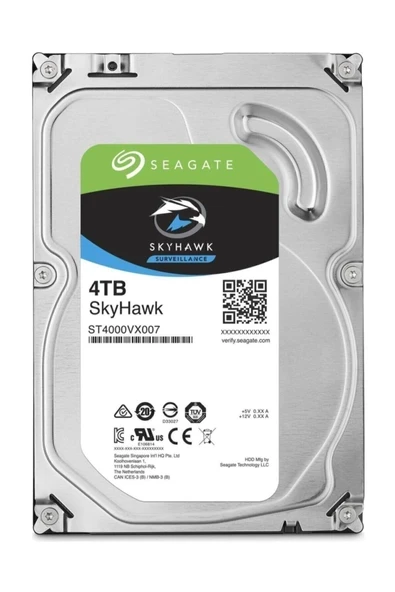 Skyhawk 3.5\" 4tb Sata 3.0 64mb 190mb/s Rv Sensör 5900rpm 64hd ürün görseli 1