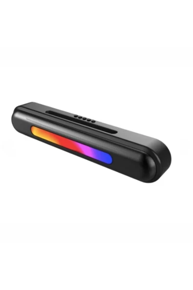 Bluetoth Soundbar Hoparlör RGB Led Işıklı Şarjlı & Şarjlı Laptop / Telefon / Tablet Uyumlu ürün görseli 1