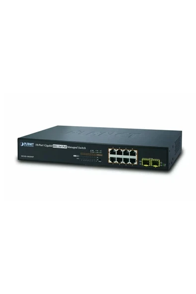 8-Port 10/100/1000Mbps + 2 100/1000X SFP Managed Ethernet Switch ürün görseli 1