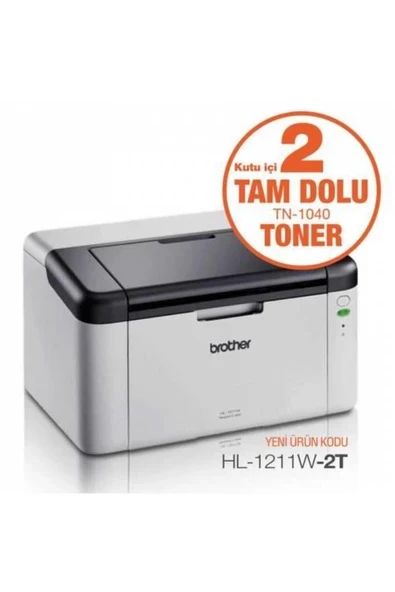 HL-1211W Wifi Mono Lazer Yazıcı (2 Orijinal Tonerli) ürün görseli 1