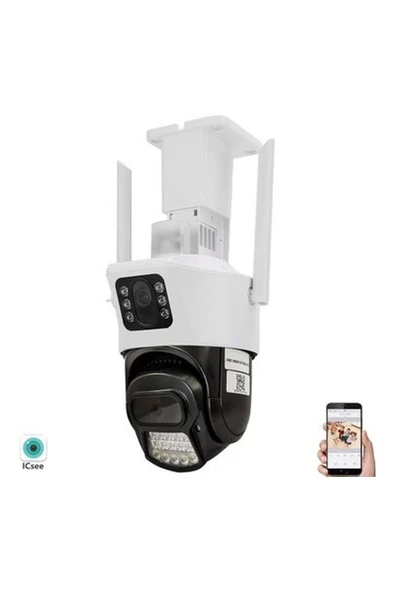 X5 Tech RX-394G 4g Sim Kartlı 12 Volt 3+3mp Çift Lens  Ptz Kamera ürün görseli 1