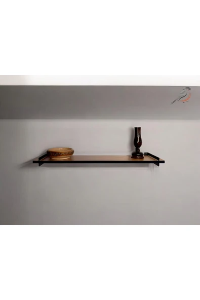 Serçedesign Ceviz Duvar Rafı 70cm - Resim 3
