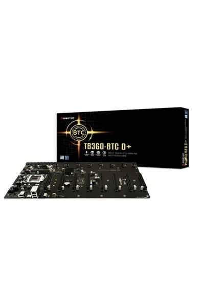 Bıostar Biostar TB360-BTC D+ LGA1151 Sodımm Ddr4 8li Ekran 6pin Psu Girişli Mining Anakart ürün görseli 1