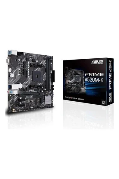 Prıme A520M-K Amd A520 Am4 Ddr4 4400 HDMI VGA M2 Usb3.2 Matx Anakart ürün görseli 1