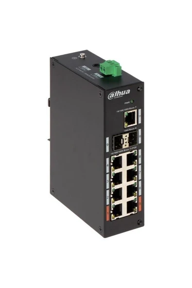 8-PORT 120W FULL POE DH-PFS3211-8GT-120 10/100 2X-UPLINK ENDÜSTRİYEL SWITCH ürün görseli 1