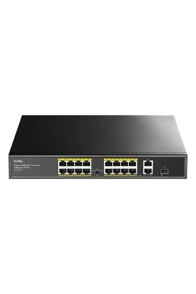 Shop Nova Cudy 16PORT 10/100 Poe+2gb UP200W Switch ürün görseli 1