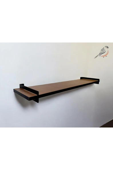 Serçedesign Ceviz Duvar Rafı 70cm - Resim 2