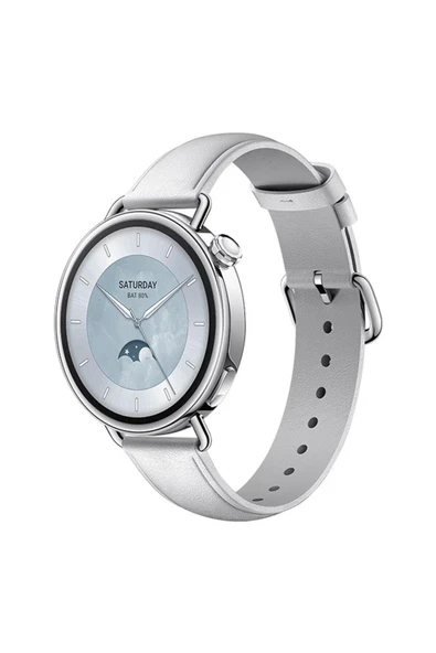 Watch S4 41mm Akıllı Saat Beyaz Deri Kayış (Xiaomi Türkiye Garantili) ürün görseli 1