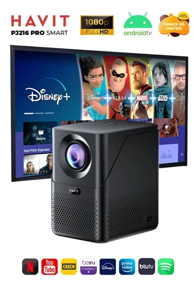 PJ216 Pro Smart Android Projeksiyon Cihazı - 1080p ürün görseli 1