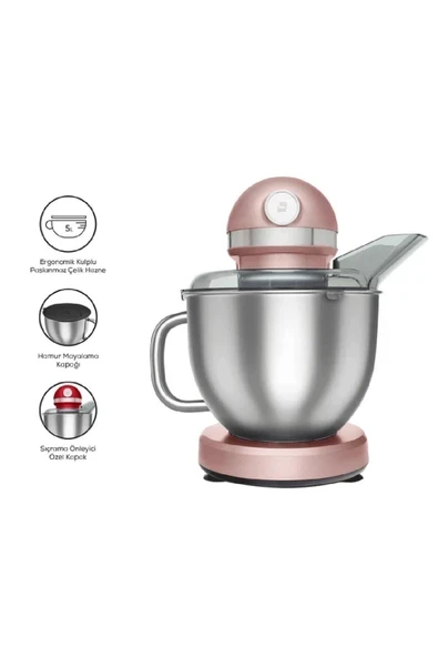 Orginal Mastermaid Chef Pro Çift Kollu Stand Mikser Rosegold 1750 W ürün görseli 1