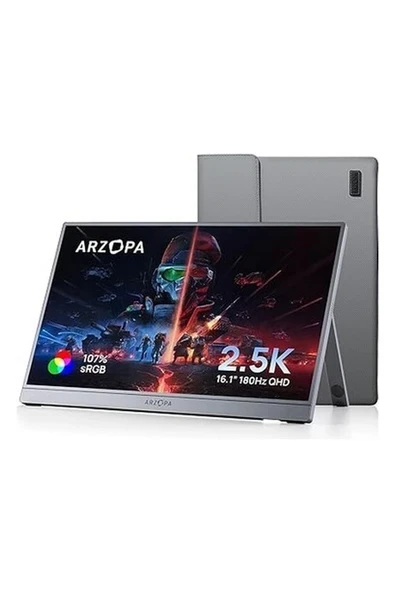 Arzopa Z3FC 16.1 Inç 180Hz 9ms 2k Qhd IPS Taşınabilir Monitör ürün görseli 1