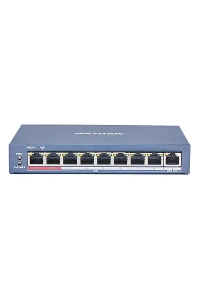 Haikon DS-3E0109P-E 8-Ports 100MBPS Unmanaged Poe Switch ürün görseli 1