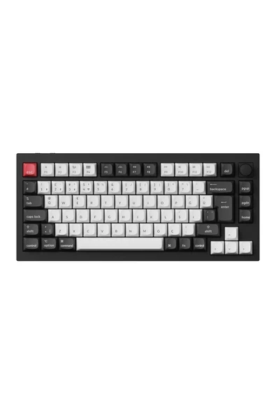 Keychron Q1 Hall-Effect %75 Rgb Türkçe Nebula Switch Kablosuz Siyah Beyaz Mekanik Klavye ürün görseli 1