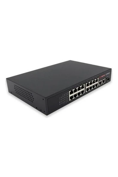 Wellbox 16+2 Poe Swıtch 16 Port +2 Uplink 100MBIT ürün görseli 1