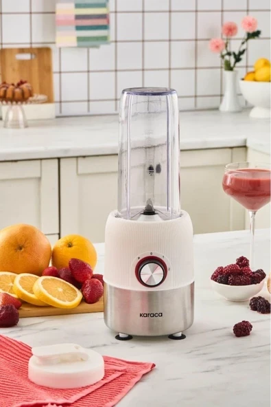Karaca Blend & Rush Inox Personal Kişisel Smoothie Blender White ürün görseli 1
