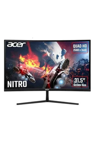 Acer Nitro EI322QURPBMIIPPX 80CM 31.5 Inç Zeroframe Wqhd Curved 1500R 165Hz Freesync Premium Pro Displayhdr 400 Va LED Siyah Ecodisplay Gaming Monitor ürün görseli 1