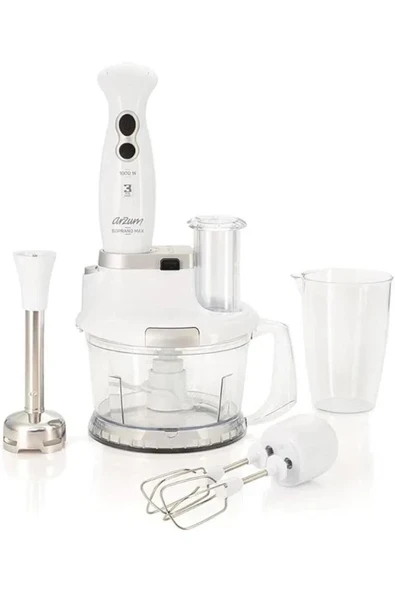 AR1004 Blender Seti, 800ml ve 1.5L Hazne, 1000W, Beyaz ürün görseli 1