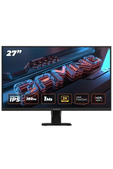 Gigabyte GS27QA 27\" QHD 180Hz 1Ms FreeSync SS IPS Oyuncu Monitörü HDMI+DP ürün görseli 1