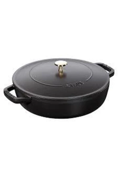 Staub Chistera Döküm Tencere 24 cm Siyah ürün görseli 1
