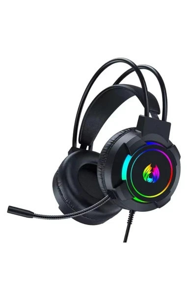 Rgb Profesyonel Gaming Mikrofonlu Gamer Oyuncu Kulaklığı Pc Ps Xbox Işıklı Rengarenk ürün görseli 1
