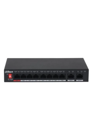 Dahua PFS3010-8ET-96-V2 8fe Poe Port (96W) 2ge Uplink Switch ürün görseli 1