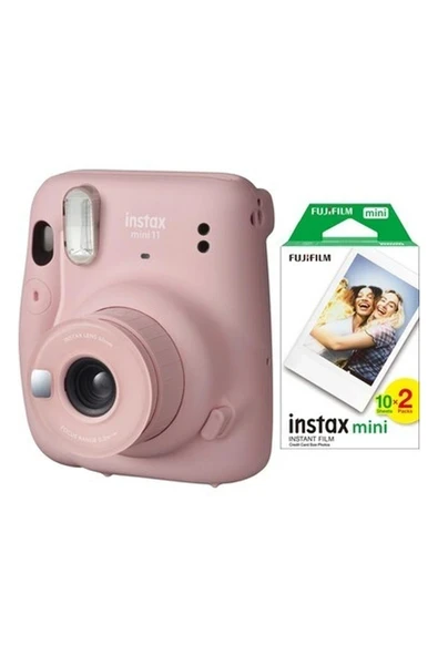 Fujifilm Instax Mini 11 Pembe Fotoğraf Makinesi 20'li Film ürün görseli 1