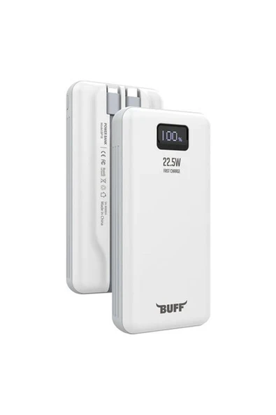 Buff BP18 22.5W 20.000MAH Powerbank White ürün görseli 1