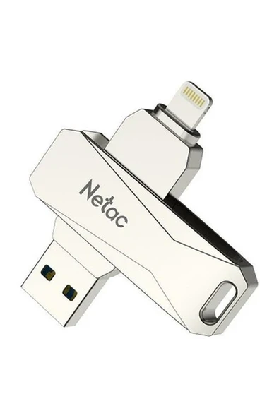 Netac U652-128G USB Drive 128GB Lightning + USB 3.0 Flash Bellek ürün görseli 1