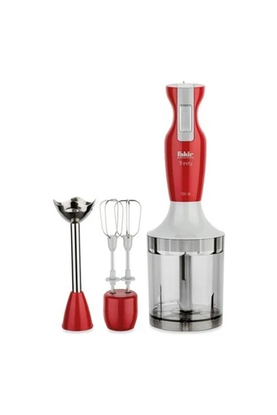Fakir  Trinity Blender Seti 700 Watt 39046557 Kırmızı Plastik Metal 1 Kademeli  Gar ürün görseli 1