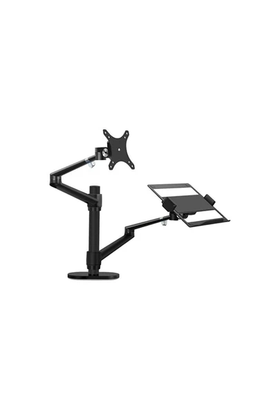 NPO STD7090B 13"-27" Ergonomik NoteBook Stand ve Vesa Monitör Tutucu Kol-Siyah ürün görseli 1