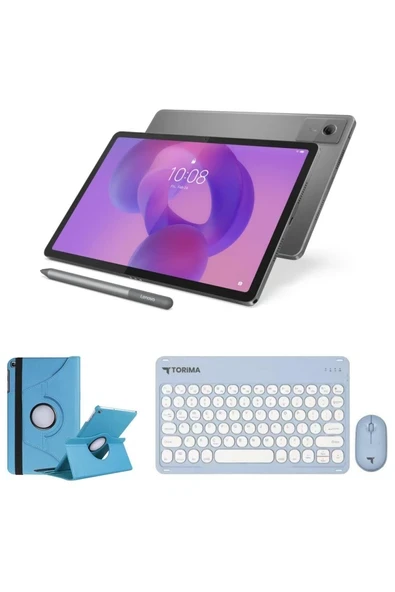Tab 4GB 128GB HAFIZA 11\"İNCH WUXGA (1920X1200) TABLET+ORJİNAL KALEM+MAVİ KILIF+MAVİ KLAVYE MOUSE ürün görseli 1
