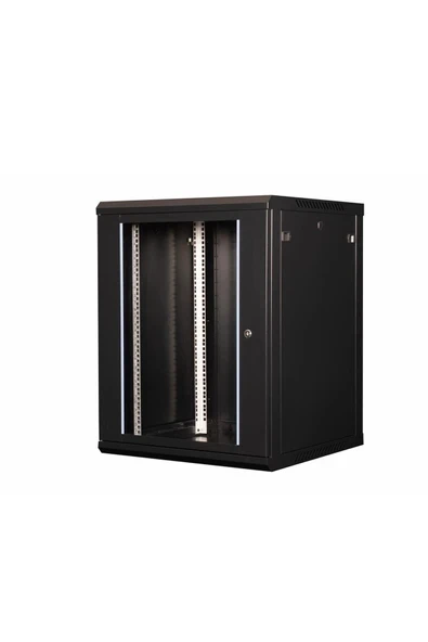 - 15u 19\" Duvar Tipi Rack Kabinet – Genişlik: 600 Mm | Derinlik: 600 Mm – Siyah ürün görseli 1