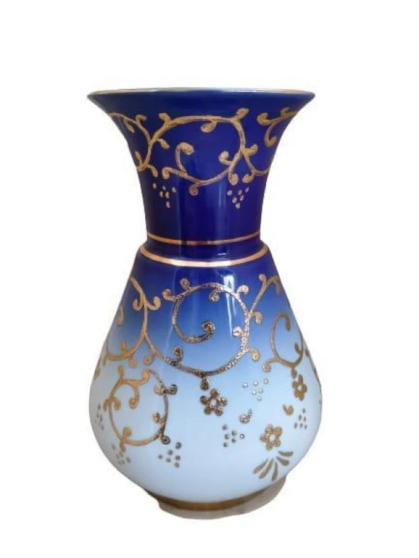 Kütahya Porselen Kandil 25 cm Vazo Dekor No:3678 Kobalt ürün görseli 1