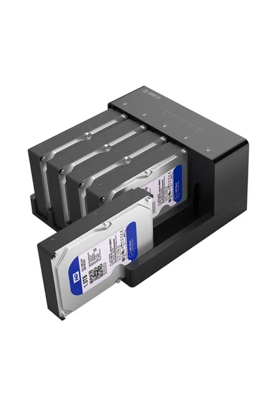 6558US3-C 5x 2.5/3.5 SATA HDD Yuva,Max.5x18TB Desteği,Tak&Çalıştır Disk İstasyonu ürün görseli 1
