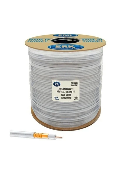 Cable Cable Anten Kablosu RG58/U4 Mini Gold 1000MT Erk Yerli ürün görseli 1