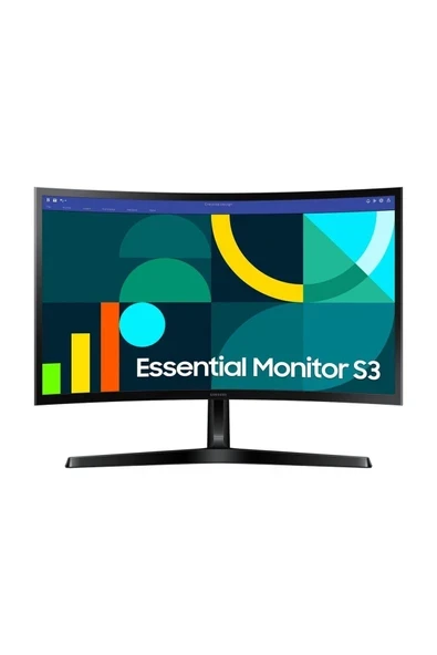 Samsung Essential S3 LS24D366GAUXUF 24" 4 Ms 100 Hz Full Hd Curved Va LED Monitör ürün görseli 1